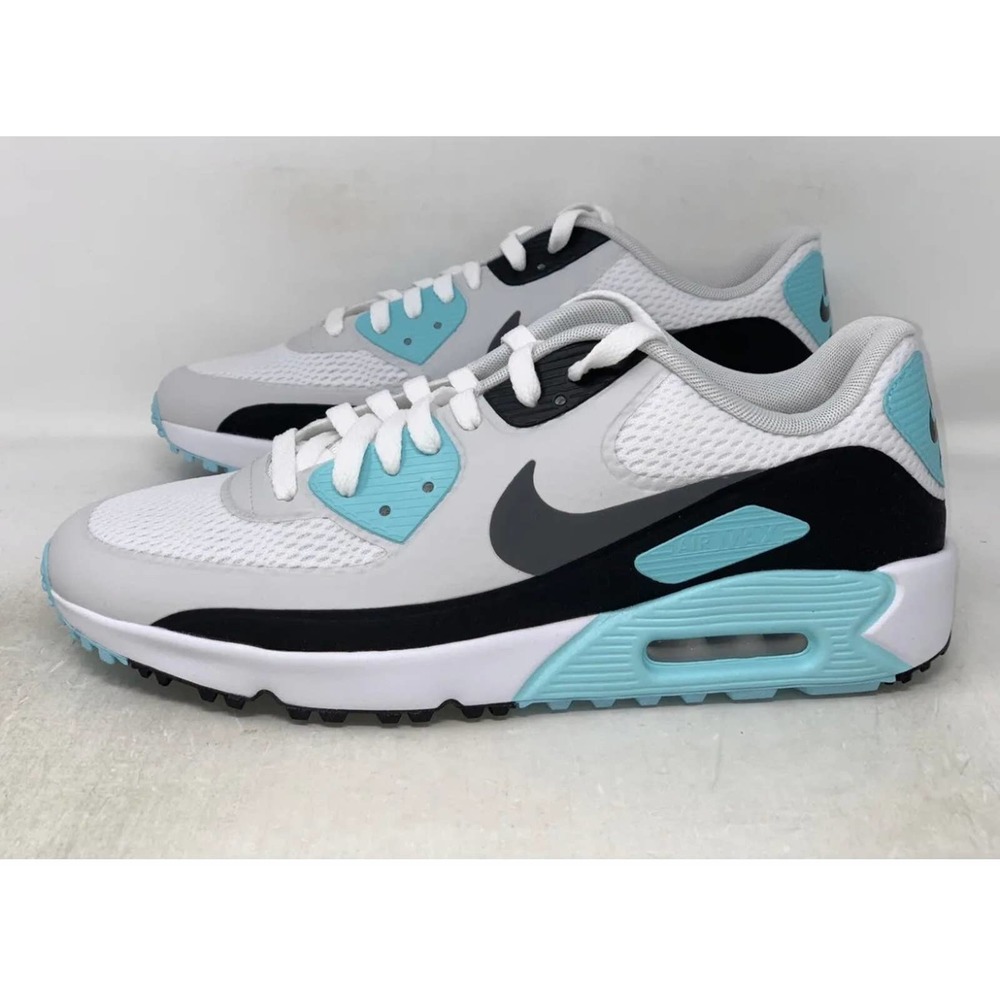 COPY - Nike Air Max 90 G White Black Copa Blue CU9978-110 Men's Size 10 Golf mo…